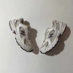 New Balance 530 Bungee Toddler 'White Dark Ice Wine' size 10c